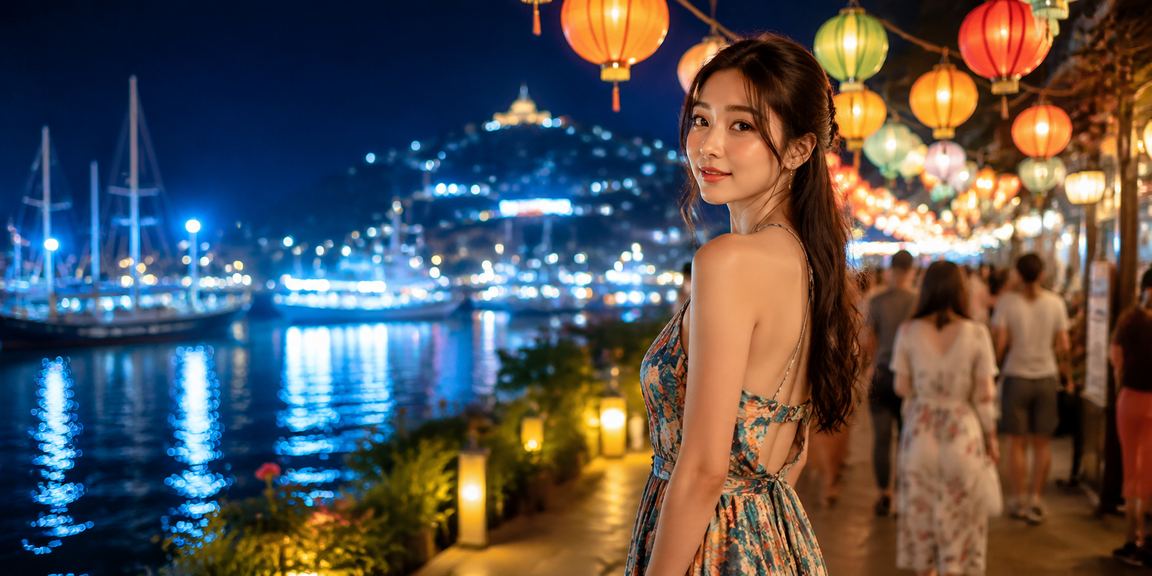 Khung cảnh chợ đêm Nha Trang minh họa đánh giá ưu đãi theo mùa